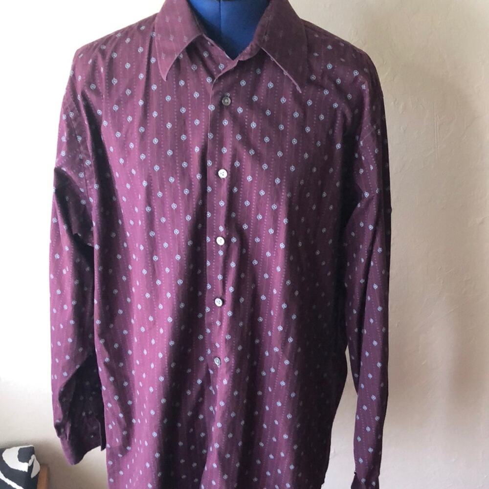 BCBG Long Sleeve Maroon Shirt Size XL